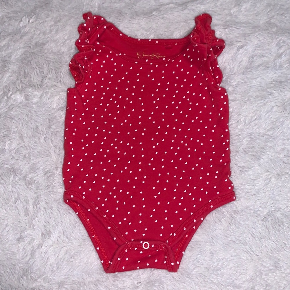 Jessica Simpson polkadot bodysuit 3-6 months